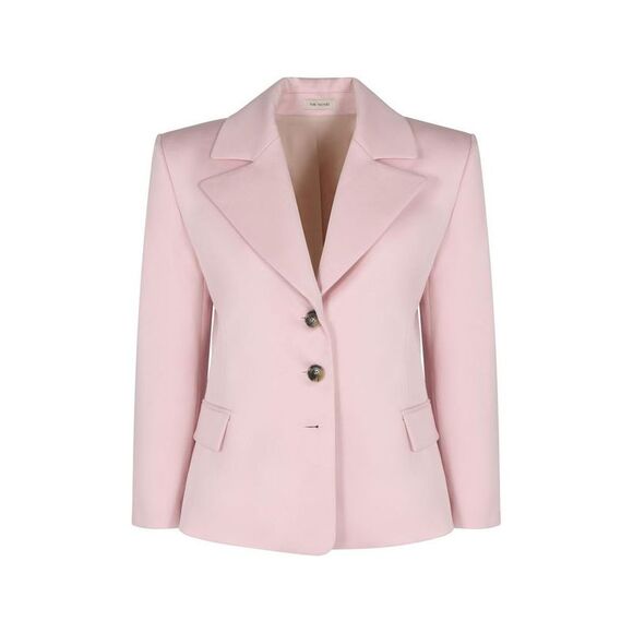 THE MANNEI Single-Breasted Wool Blazer Women PINK Coats & Jackets